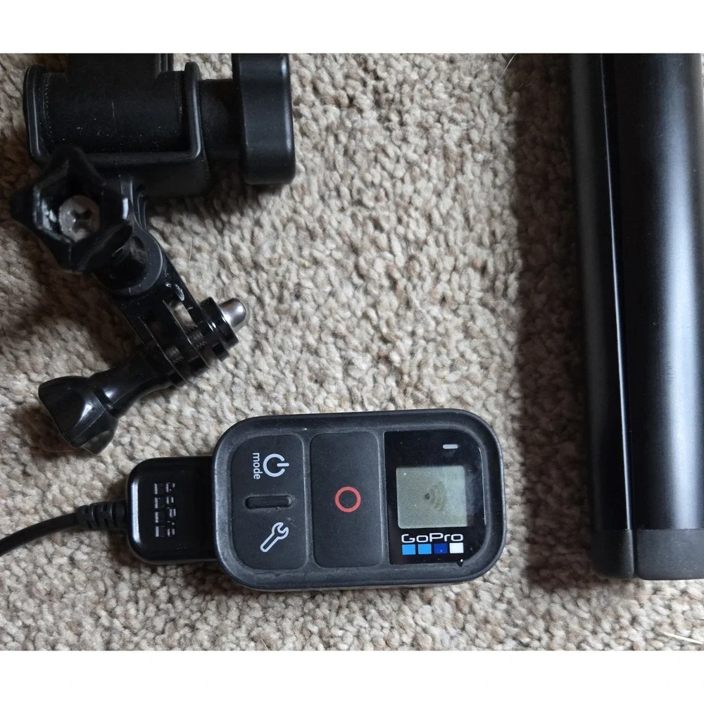 GoPro Accessory Bundle Black with Mounts, Remote, Battery, Charger, Pole, USB